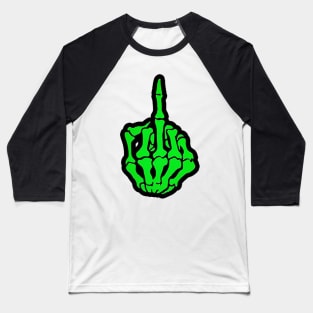 Skeleton Middle Finger Baseball T-Shirt